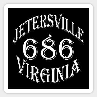 686 JETERSVILLE VA (WHT) Sticker